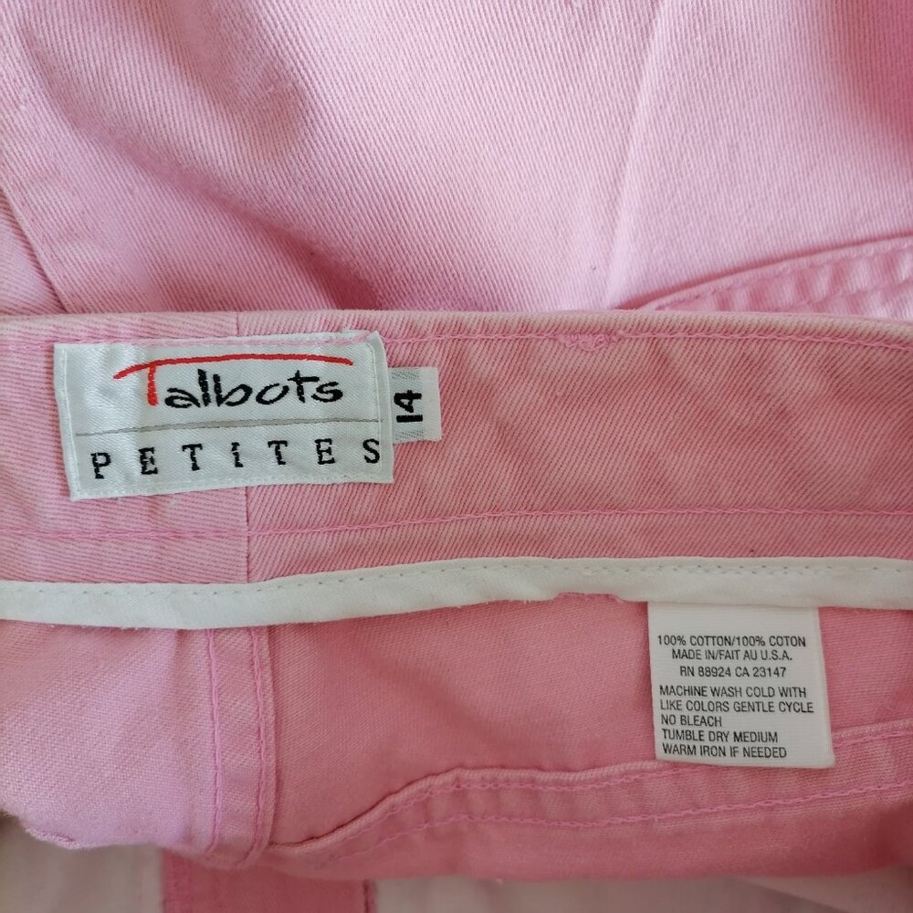 Vintage Talbots Pink 5-Pockes Denim High Rise Mom Jeans Petites Size 14 - Picture 5 of 7